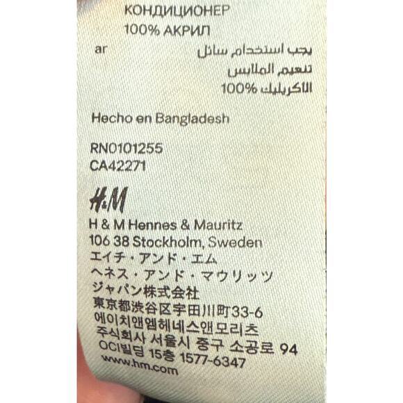 H&M Divided Womens Sweater XS Black Gray Colorblock Striped Long Sleeve Tunic - Picture 6 of 6